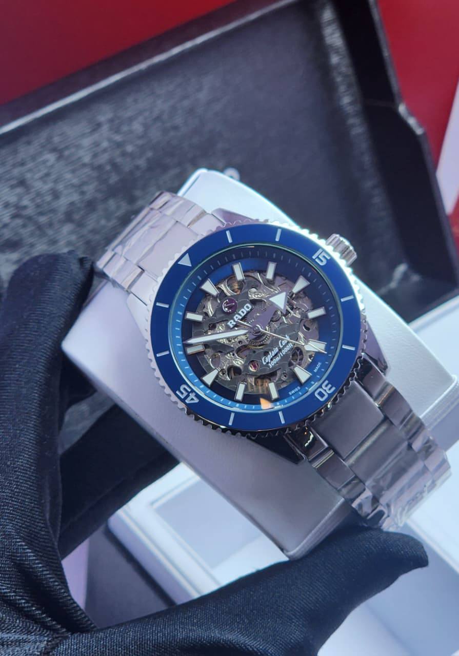 Rado Captain Cook Skeleton 
watch for men good quality automatic 
300 dhs🪙

Zain59
♥️♥️♥️