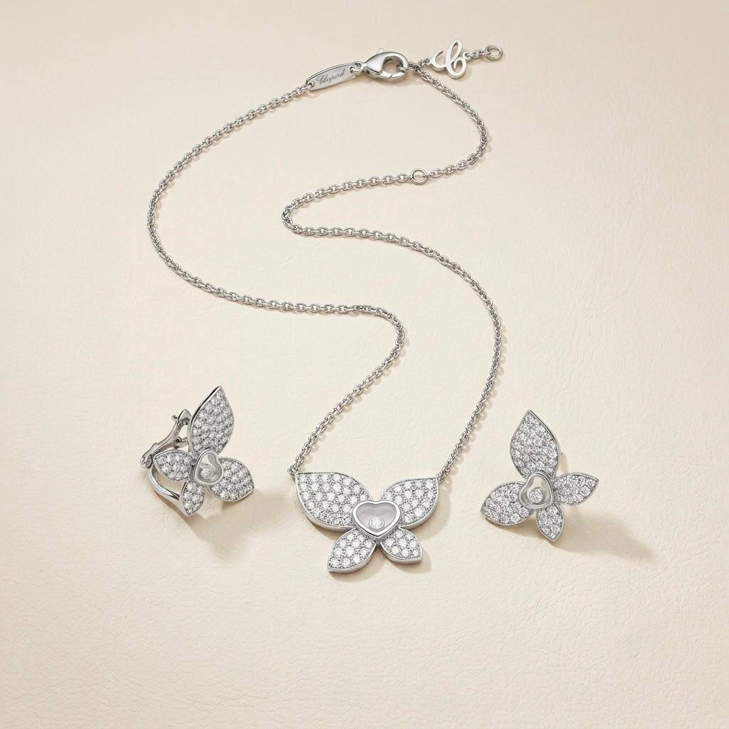 Chopard 💙
 HAPPY BUTTERFLY X MARIAH CAREY
Necklace & Earings
↗️ *# Super Master Quality ®️*
For Price 👇 WhatsApp✅
0568585901 
0507557372
0552275751 Owner Zain 👌

Zain106
♥️♥️♥️