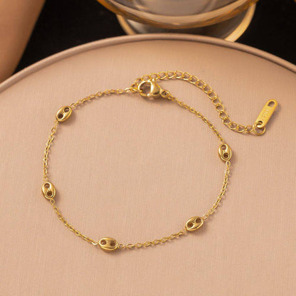 New arrival stainless steel with 18k gold plated Non tarnish  bracelet 
20 dhs🪙🖤 

Zain243
♥️♥️♥️