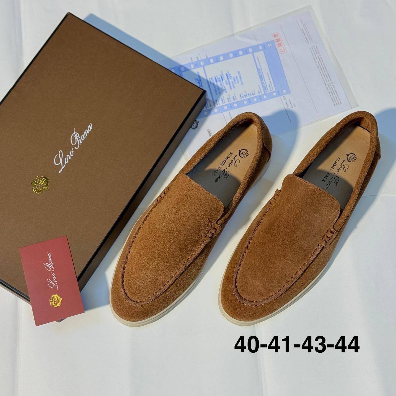 MEN 
LORO PIANA SHOES 
GOOD QUALITY 
130 dhs🪙🖤
Size 40 to 45

Zain40
♥️♥️♥️