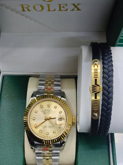 Rolex 
automatic for man 
230 dhs✅
with bracelet

Zain25
♥️♥️♥️