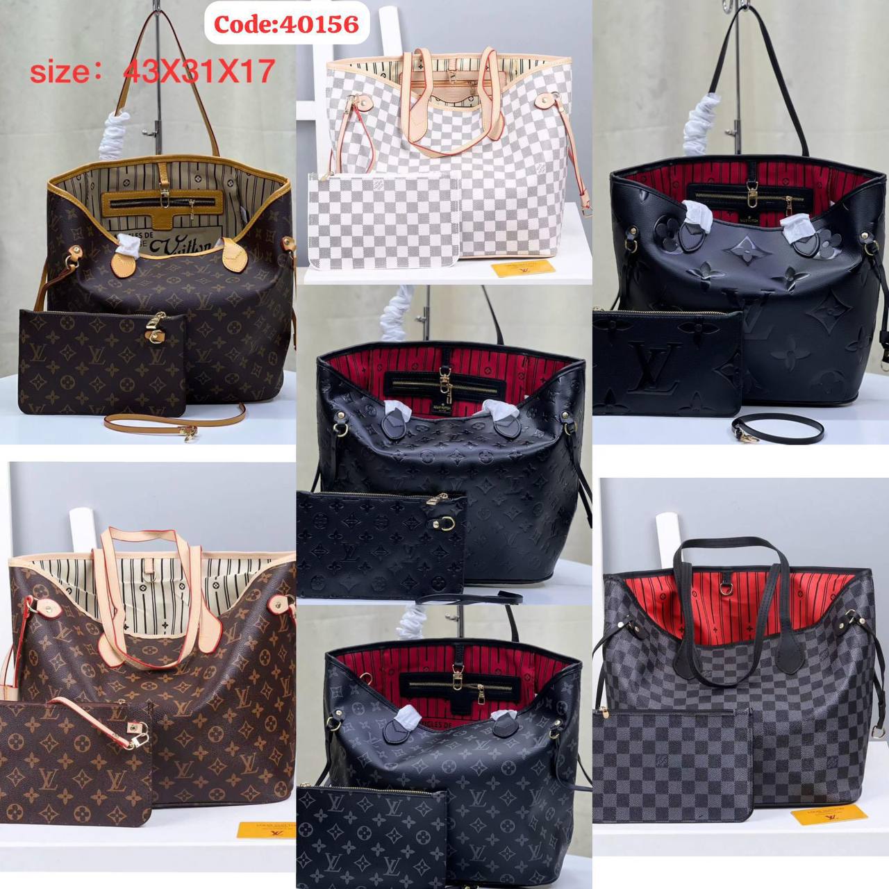 LV 
Good quality 💯
Size 43cm
95 dhs💛
With box 📦

Zain70
♥️♥️♥️