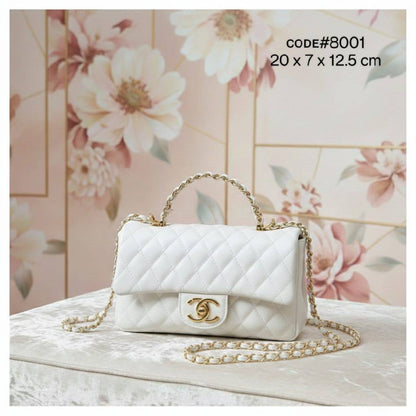 CHANEL ᴛᴏᴘ ʜᴀɴᴅʟᴇ 
ᴄᴀʟғsᴋɪɴ ʟᴇᴀᴛʜᴇʀ ᴍᴀᴛᴇʀɪᴀʟ
ᴡɪᴛʜ ᴄʜᴀɪɴ ʙᴇʟᴛ sᴛʀᴀᴘ
sɪᴢᴇ : 20 cm
ᴡɪᴛʜ BOX
🎁🎁🎁

70 dhs❣️

Zain31
♥️♥️♥️