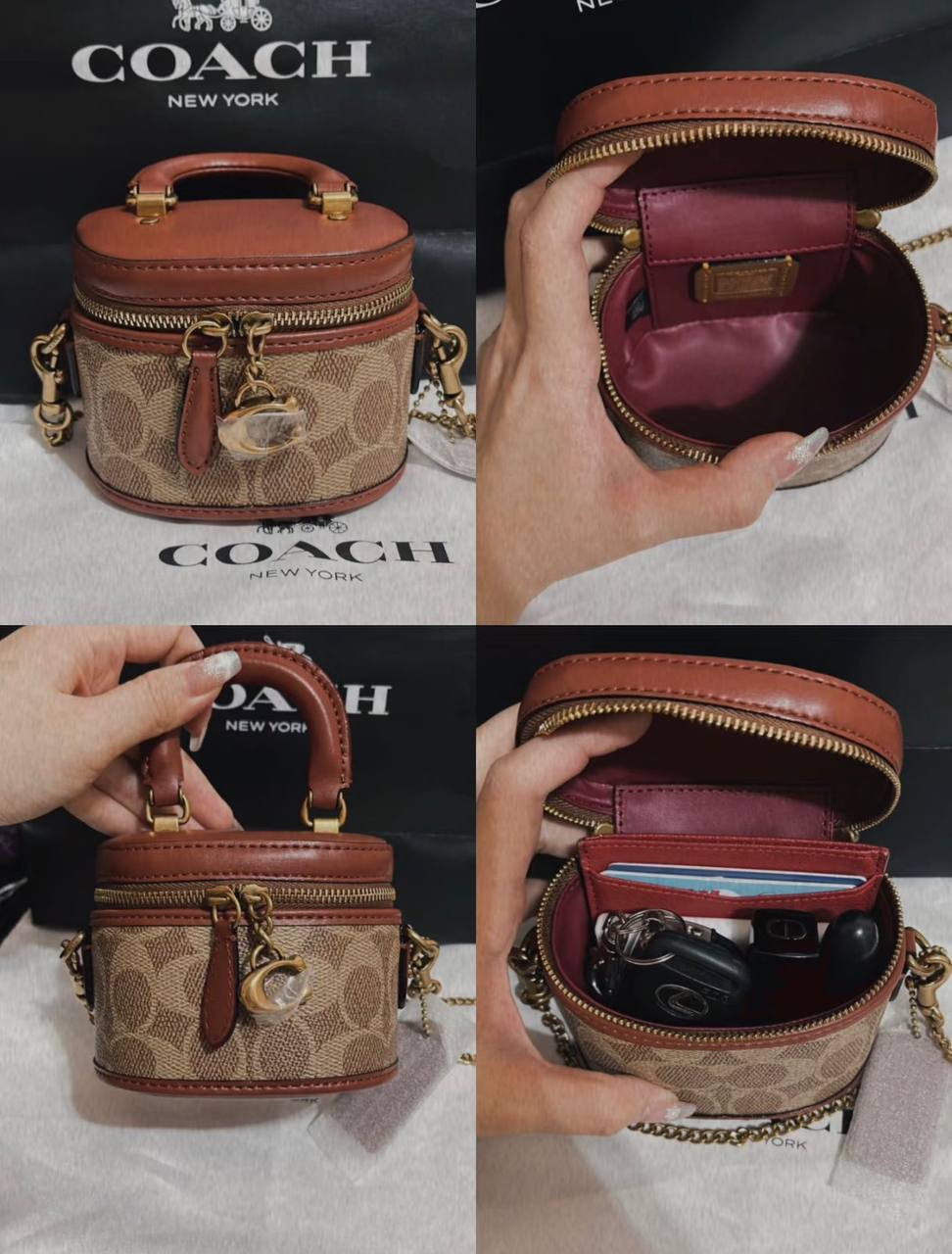 Coach
110 dhs💓

size：15cm
High-quality 

with box
🎁🎁🎁

Zain35
♥️♥️♥️