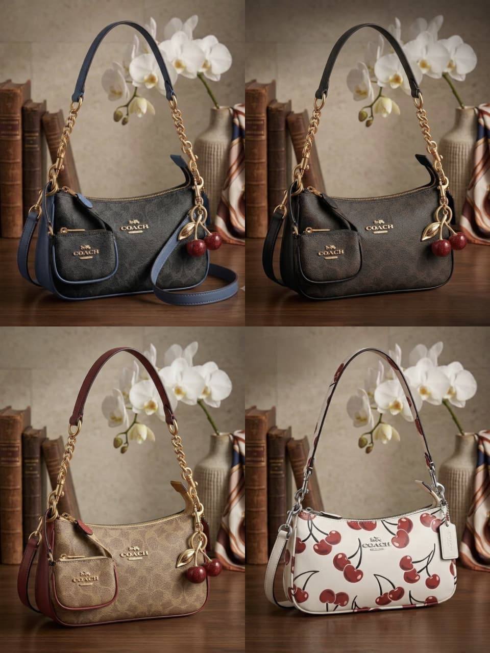 COACH Teri in Cherry Charms
In signature Canvas
Gold and silver hardware
Size : 24 cm
With BOX

With CHERRY 
95 dhs💓

COACH with Small Bag
95 dhs💓

Zain239
♥️♥️♥️