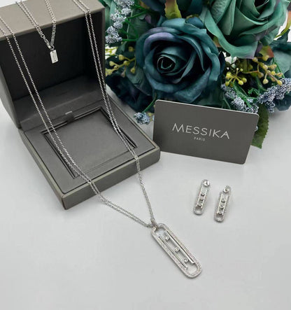 Messika Set_ 💫✨

*NECKLACE*📿
*Earrings*     💎
140 dhs🌺
_WITH_
*Normal BOX And Paper BAG 🎁🛍️
*MASTER QUALITY*

Zain89
♥️♥️♥️