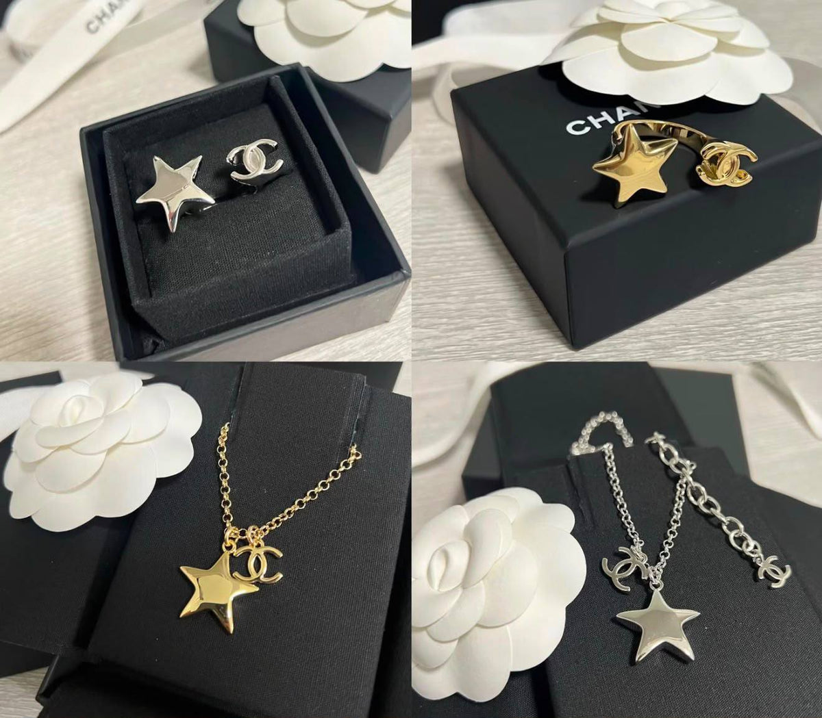 Chanel set

Necklace 
Ring adjustable 💍 
Master quality 


100 dhs🇦🇪🇦🇪

normal box 📦
Zain48
♥️♥️♥️