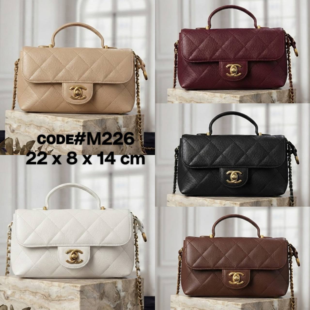 CHANEL ᴛᴏᴘ ʜᴀɴᴅʟᴇ
ᴄʀᴏssʙᴏᴅʏ ʙᴀɢ
ᴄᴀᴠɪᴀʀ ʟᴇᴀᴛʜᴇʀ ᴍᴀᴛᴇʀɪᴀʟ
ɢᴏʟᴅ ʜᴀʀᴅᴡᴀʀᴇ
sɪᴢᴇ : 22 cm

75 dhs💛

Zain31
