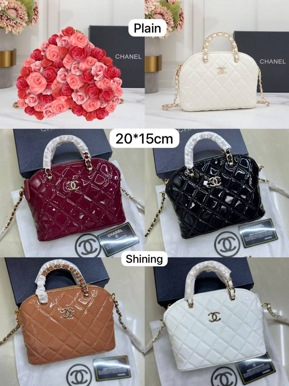 🌈 Chanel 
1️⃣ First quality +🎁
Size : 20 * 15 cm
85 dhs✅
with box 🎁

Zain115
♥️♥️♥️