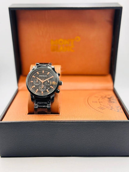 Mont blanc Men
*Chronograph working*🔥
*Offer price 
65 dhs🪙
Limit Stock

Zain08
♥️♥️♥️