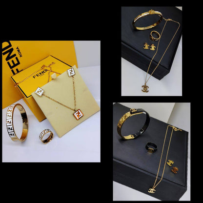 𓂀 *OFFER 𝕊𝕖𝕥* 🪻
ℕ𝕖𝕔𝕜𝕝𝕒𝕔𝕖
𝔼𝕒𝕣𝕣𝕚𝕟𝕘𝕤 
𝔹𝕣𝕒𝕔𝕖𝕝𝕖𝕥 
ℝ𝕚𝕟𝕘 💍 

*STAINLESS* 
*NON TURNISHD*
 *45* 𝔸𝔼𝔻 𝕟𝕠𝕣𝕞𝕒𝕝 𝕓𝕠𝕩 𓂀
🎁🎁🎁

Zain48
♥️♥️♥️