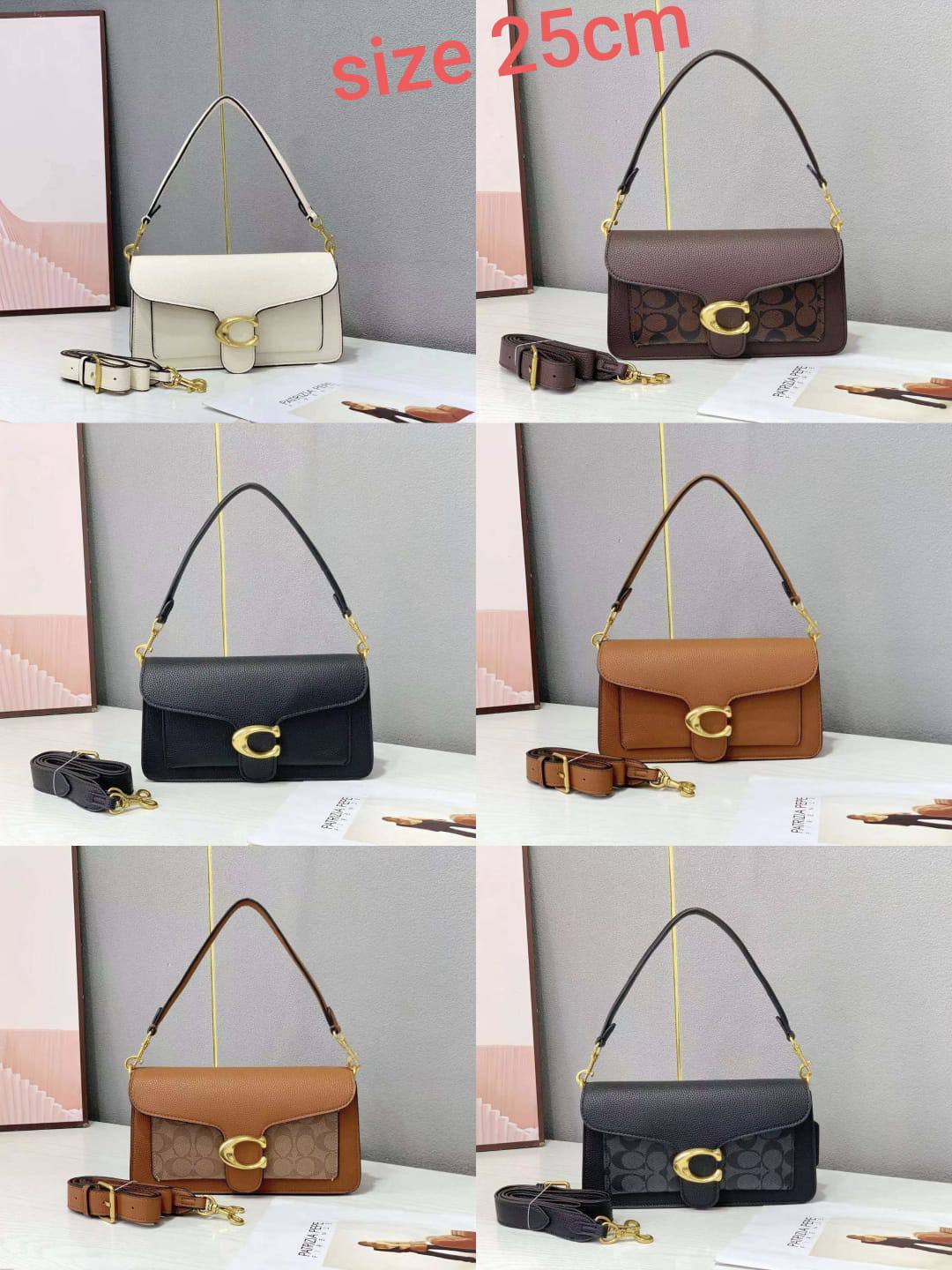 COACH Tabby 25
Gold Hardware
With 2 sizes strap
Gamosa inside
In signature canvass
Size : 25 cm
With BOX

110 dhs✅

Zain239
♥️♥️♥️