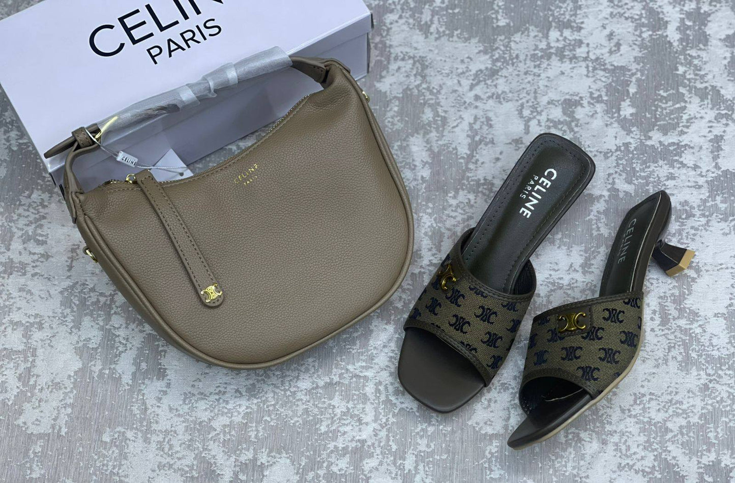 Celine
Bag&shoes. Set.  
Size 37-38-39
210 dhs❣️

Zain175
♥️♥️♥️