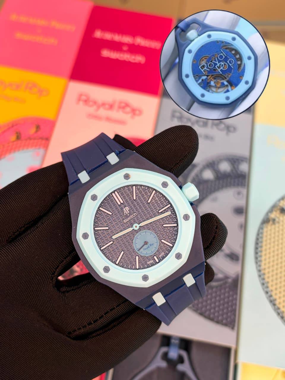 Swatch Royal pop good quality with box and papper bag and guarante card cataluck 
160 dhs🇦🇪🇦🇪
 ( BATTERY)

Zain59
♥️♥️♥️