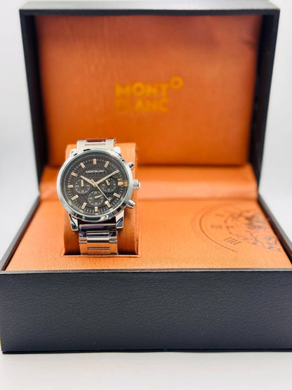 Mont blanc Men
*Chronograph working*🔥
*Offer price 
65 dhs🪙
Limit Stock

Zain08
♥️♥️♥️