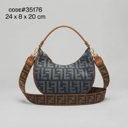 Fendi ғᴇɴᴅɪɢʀᴀᴘʜʏ
ʜᴀʟғ ᴍᴏᴏɴ ᴛᴏᴘ sʜᴏᴜʟᴅᴇʀ ʙᴀɢ
ᴄᴀɴᴠᴀs ᴊᴀᴄǫᴜᴀʀᴅ ғᴀʙʀɪᴄ
& ᴍᴀᴛᴛᴇ ʟᴇᴀᴛʜᴇʀ ᴍᴀᴛᴇʀɪᴀʟ
ɪᴛ ʜᴀs ʟᴏɴɢ sᴛʀᴀᴘ
ɢᴏʟᴅ ʜᴀʀᴅᴡᴀʀᴇ
sɪᴢᴇ : 24 cm

75 dhs🇦🇪🇦🇪

Zain31
♥️♥️♥️