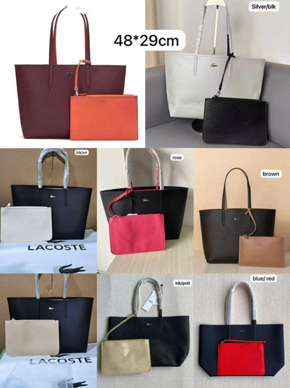 🐊 LACOSTE 2 in 1
Double-sided usable bag
1⃣️First quality 
Size: 48 * 29 cm
75 dhs✅

Zain115
♥️♥️♥️