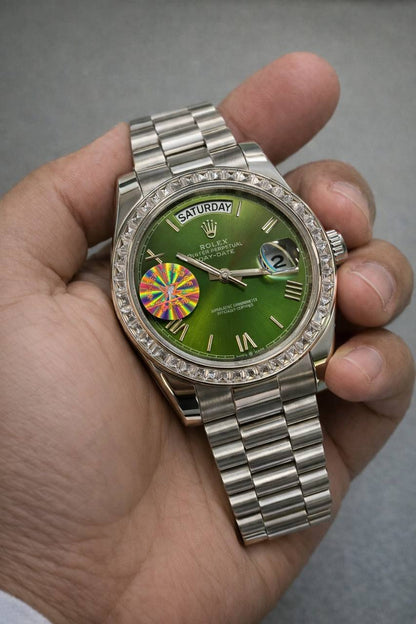 Rolex watch unsix good quality automatic 
350 dhs✅

Zain59
♥️♥️♥️