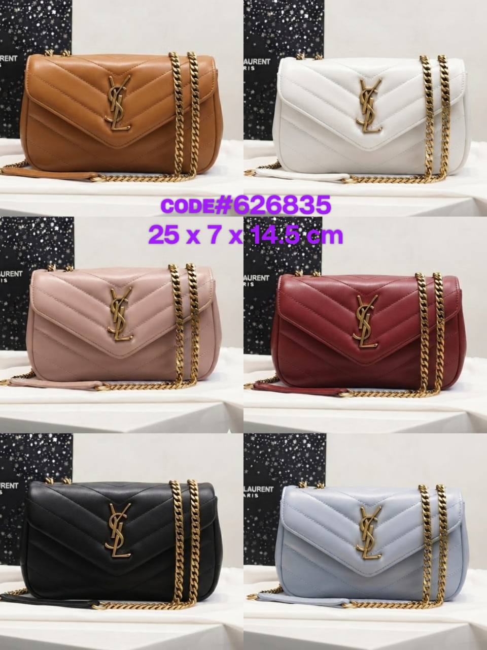 YSL
ʟᴏᴜʟᴏᴜ sʜᴏᴜʟᴅᴇʀ ʙᴀɢ
ɪɴ ʙʀᴏɴᴢᴇ ɢᴏʟᴅ ᴛᴏɴᴇᴅ
ʜᴀʀᴅᴡᴀʀᴇ ɪɴ sɪɢɴᴀᴛᴜʀᴇ ʟᴏɢᴏ
sᴏғᴛ ʟᴀᴍʙsᴋɪɴ ʟᴇᴀᴛʜᴇʀ ᴍᴀᴛᴇʀɪᴀʟ
sɪᴢᴇ: 25 cm
ᴡɪᴛʜ BOX

90 dhs💛

Zain31
♥️♥️