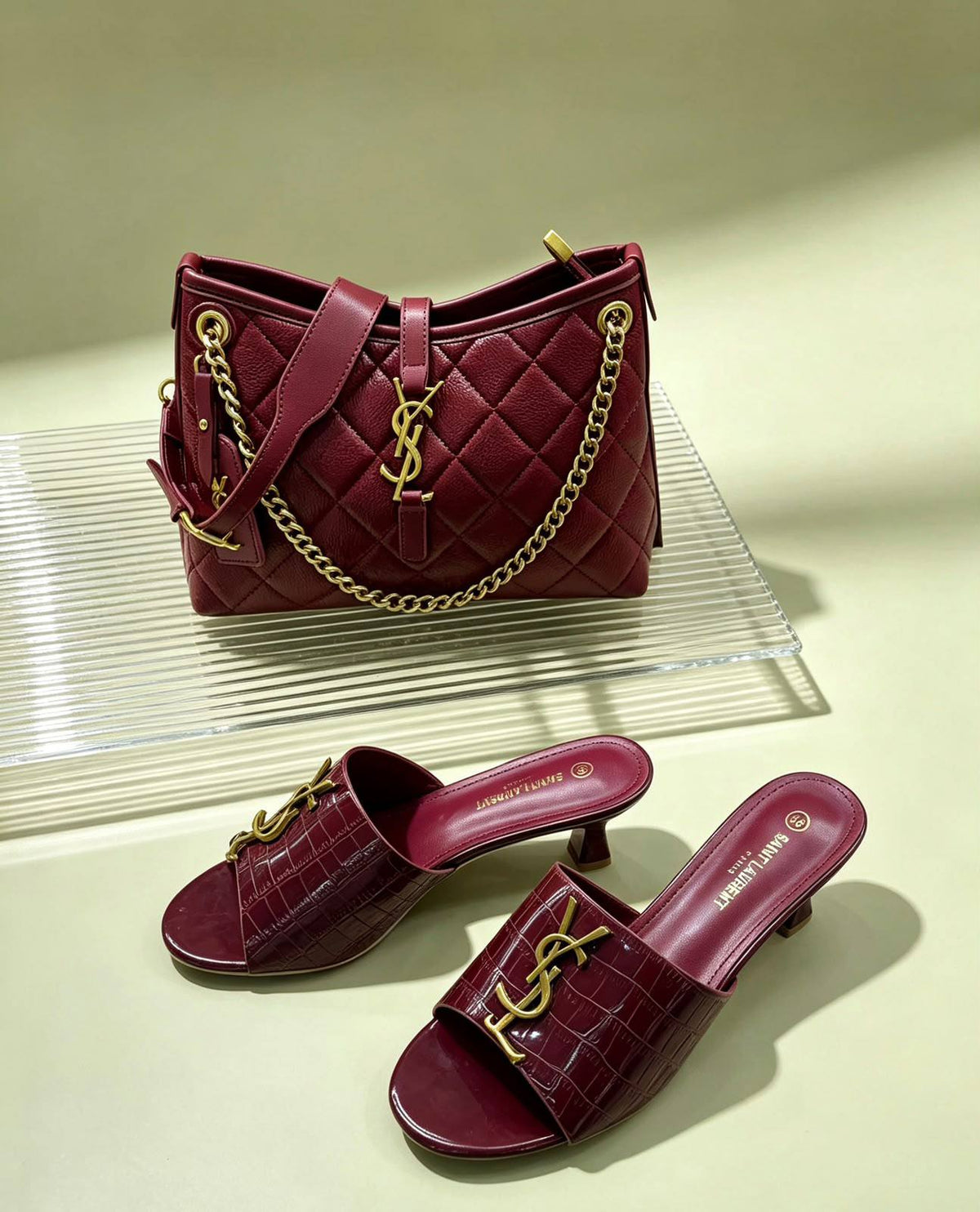 YSL

Bag and shoes full set
190 dhs🇦🇪🇦🇪

Siliper size 36…41
Bag size 27cm💃💃💃

Zain161
♥️♥️♥️