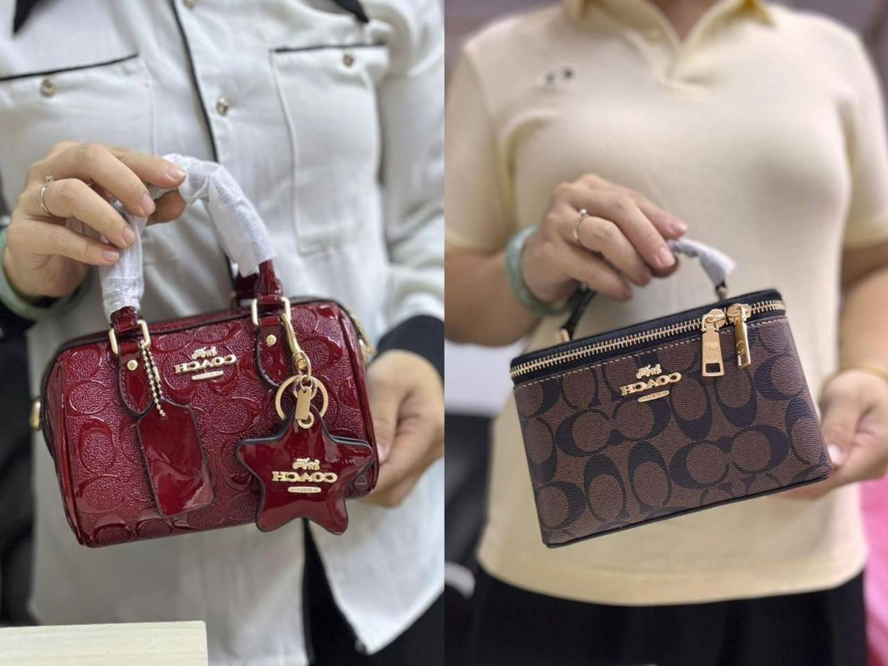 🌈  Coach
1⃣️ First quality +🎁
Size : 20~18 * 11 cm
80 dhs✅
 with box🎁

Zain115
♥️♥️♥️