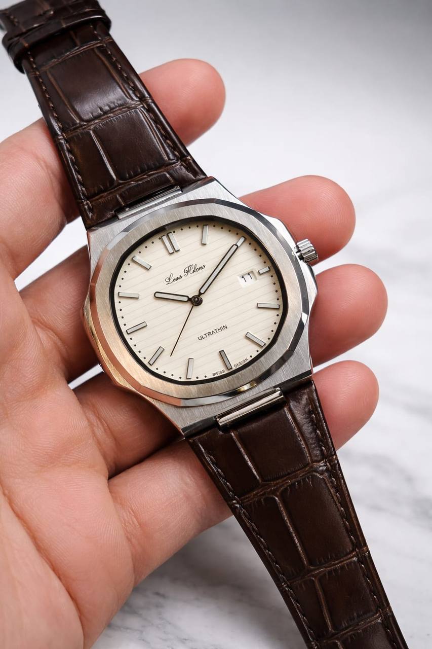 Louis Hilano watch 
for men good quality 
280 dhs💓
 slim size

Zain59
♥️♥️♥️