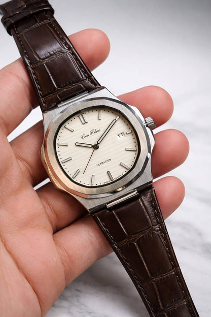 Louis Hilano watch 
for men good quality 
280 dhs💓
 slim size

Zain59
♥️♥️♥️