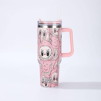 LABUBU Cup 
Normal Quality 😌😌
Size ： 27 * 10 cm
             1200 ml
50 dhs🪙🖤
with box 🎁

Zain115
♥️♥️♥️