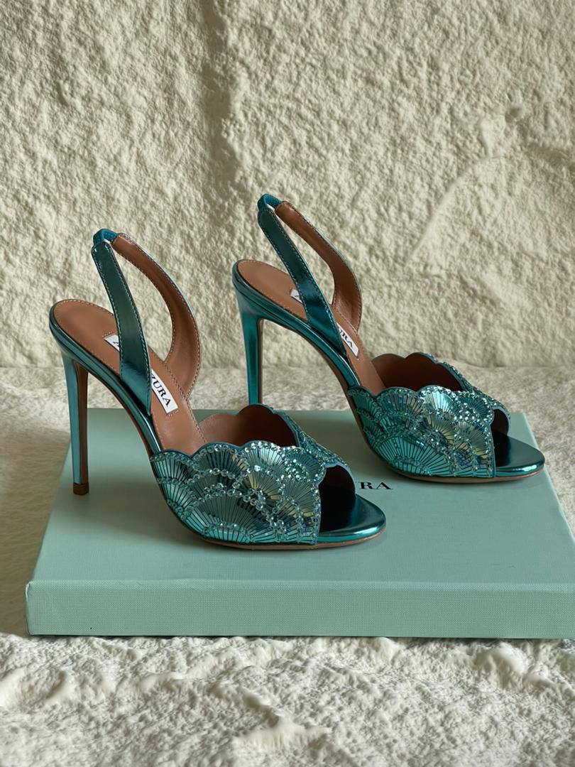 AQUAZZURA
SuperMaster Quality 💯
450 
Size: 36-41💥

Zain198
♥️♥️♥️