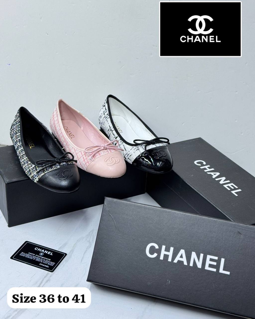 Chanel
𝗕𝗔𝗟𝗟𝗘𝗥𝗜𝗡𝗔 𝗦𝗛𝗢𝗘𝗦
💯high quality
Size 36-37-38-39-40-41
105 dhs🇦🇪

Zain86
♥️♥️♥️