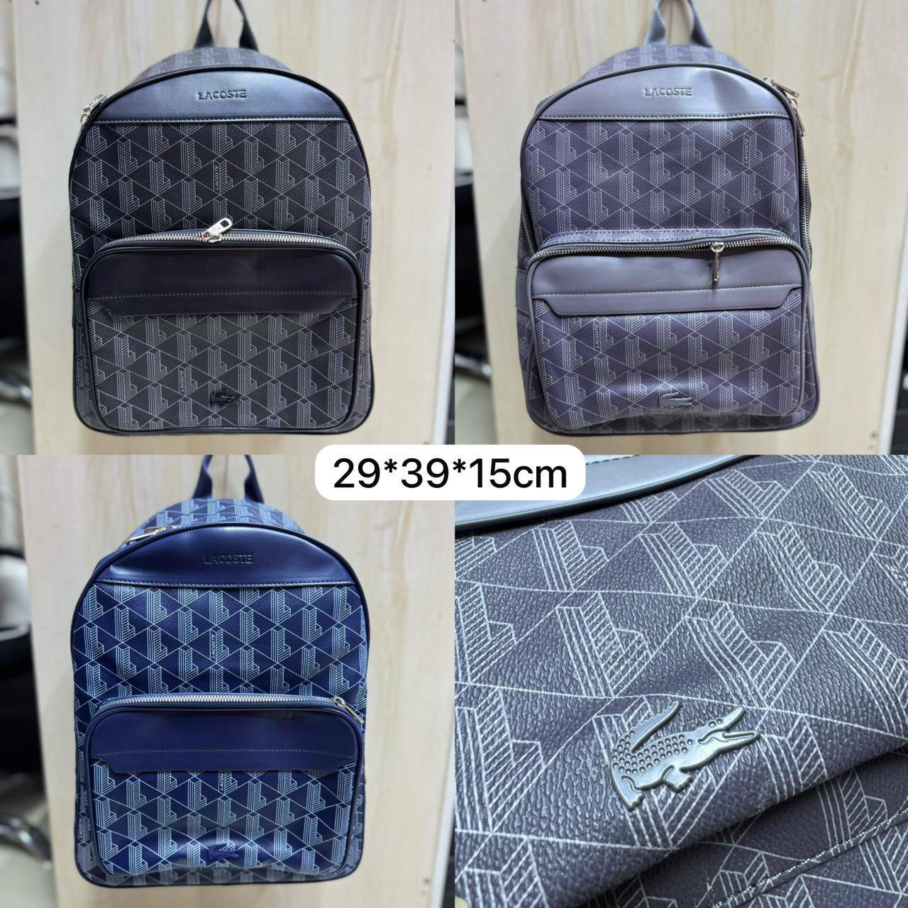 🎒 LACOSTE 🐊 Backpack
1⃣️First quality 
Size: 29 * 39 * 15 cm
95 dhs✅

Zain115
♥️♥️♥️