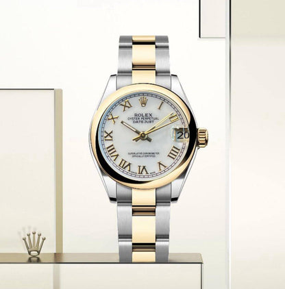 Rolex 
For Ladies Automatic 
Good Quality  31mm 
230 dhs🪙🌨️

Zain59
♥️♥️♥️