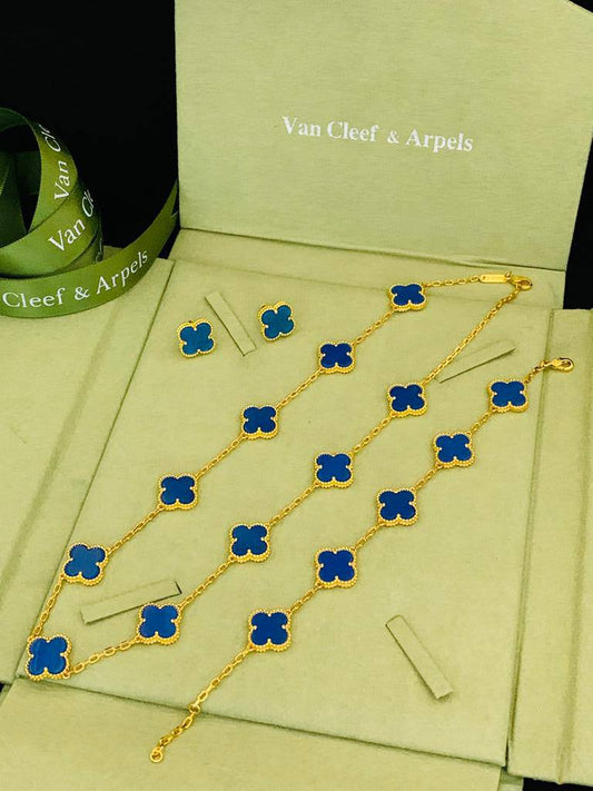 VCA SET 
ALL COLOR AVAILABLE 🔴🟠🟡🟢🟤⚪⚫🟣🔵
MASTER💫✨
NECKLACE BRACELET EARRINGS
SET
230 DHS✅
WITH NORMAL BRAND BOX AND PAPER BAG 🎁🛍️


Zain89
♥️♥️♥️