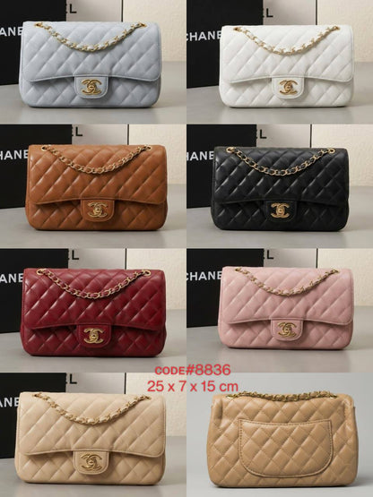 CHANEL ᴄʟᴀssɪᴄ
ᴅᴏᴜʙʟᴇ ғʟᴀᴘ ɢᴏʟᴅ ʜᴀʀᴅᴡᴀʀᴇ
LAMBSKIN LEATHER ᴍᴀᴛᴇʀɪᴀʟ
sɪᴢᴇ : 25 cm
ᴡɪᴛʜ BOX

75 dhs💓

Zain31
♥️♥️♥️
