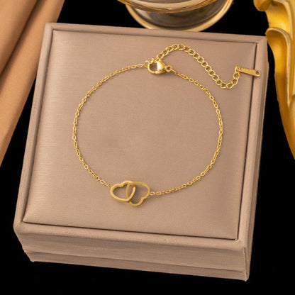 New arrival stainless steel with 18k gold plated Non tarnish  bracelet 
20 dhs🪙🖤 

Zain243
♥️♥️♥️