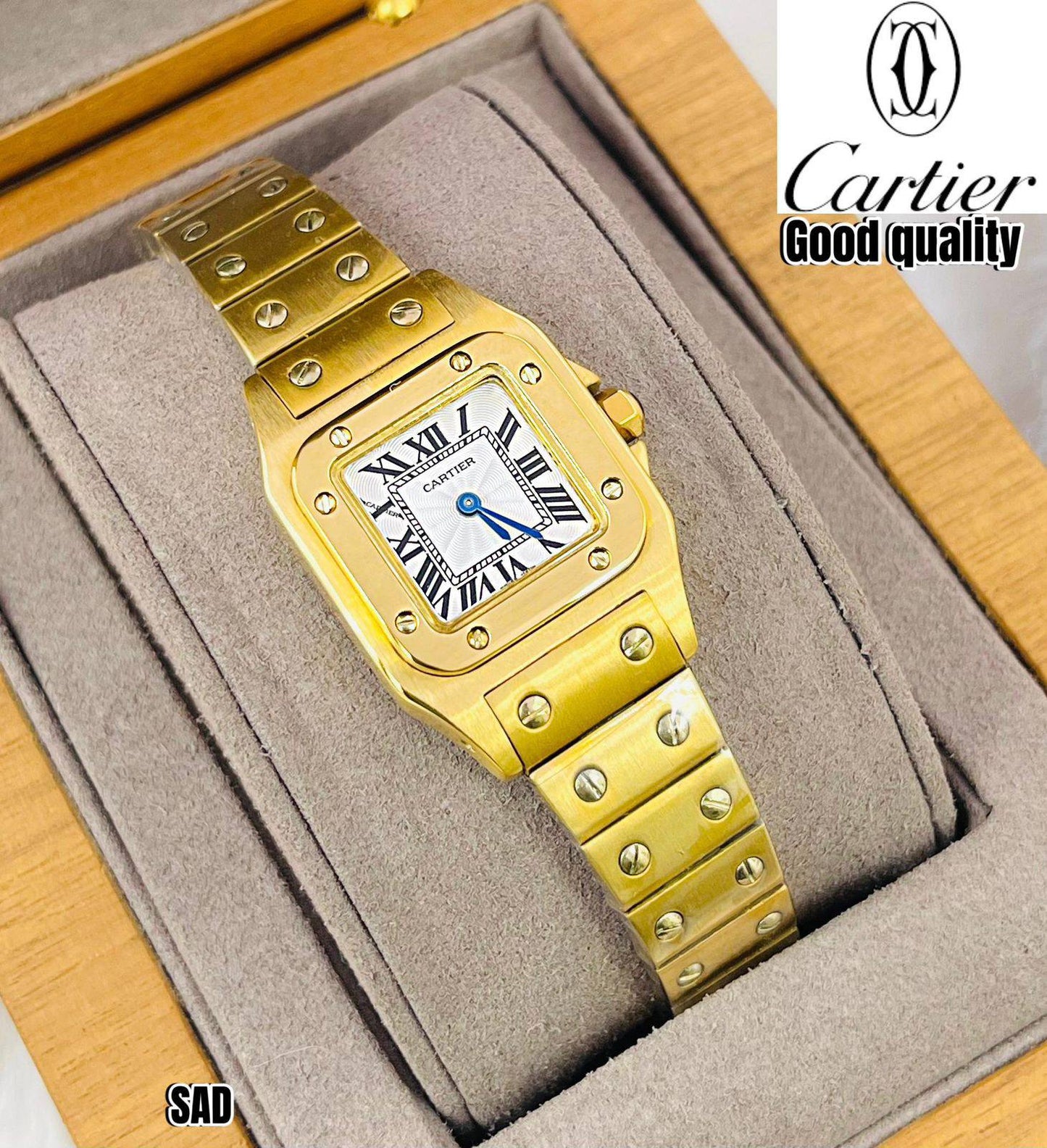 Cartier Santos Ladies
*Battery*
310 dhs❣️

Zain29
♥️♥️♥️