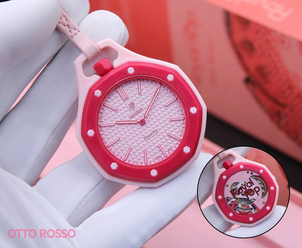 AUDEMARS PIGUET SWATCH
     ROYAL POP
*GOOD QUALITY BACK SIDE MACHINE*
*QUARTZ MOVEMENT*
*WITH BOX AVAILABLE*
110 dhs💓

Zain304
♥️♥️♥️