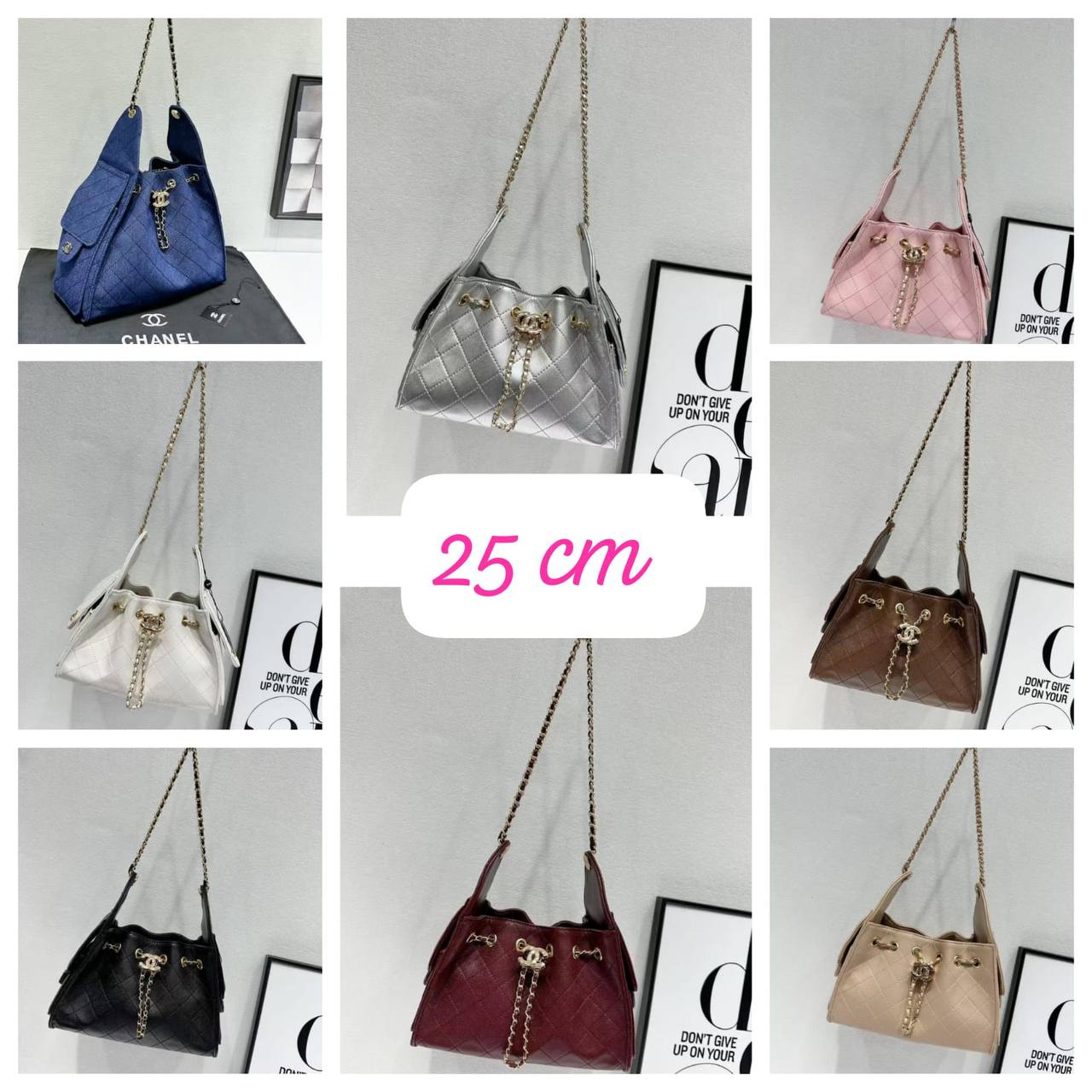 Chanel
25 CM
105 dhs✅
good quality

Zain143
♥️♥️♥️