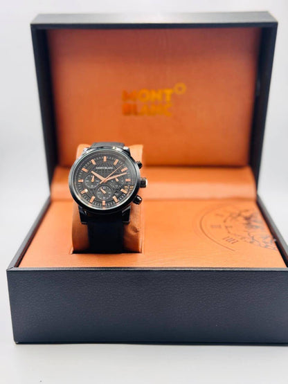 Mont blanc Men
*chronograph working*
*offer price 
55 dhs🪙🌨️

Zain08
♥️♥️♥️