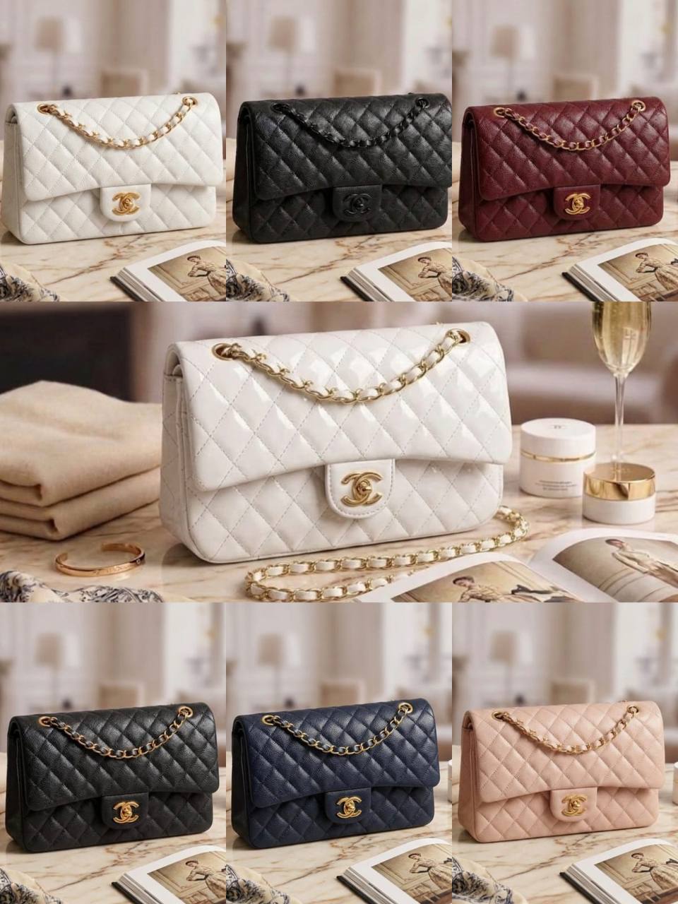Chanel ᴄʟᴀssɪᴄ
ᴅᴏᴜʙʟᴇ ғʟᴀᴘ 
ᴄᴀᴠɪᴀʀ,ɢʟᴏssʏ
ʟᴇᴀᴛʜᴇʀ ᴍᴀᴛᴇʀɪᴀʟ
sɪᴢᴇ : 25 cm

ᴡɪᴛʜ BOX
🎁🎁🎁

100 dhs✅

Zain31
♥️♥️♥️