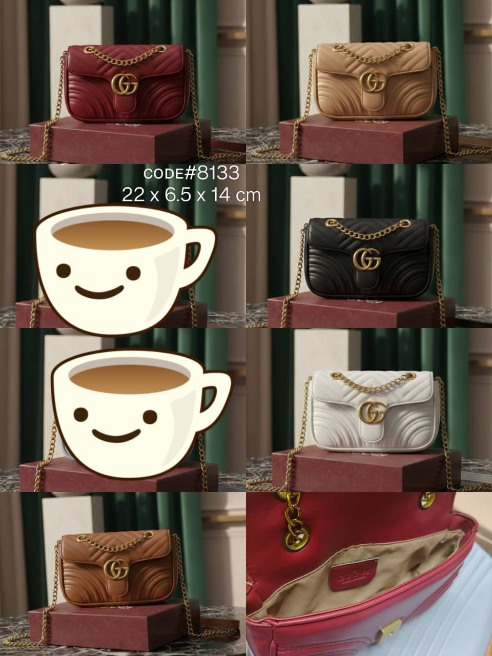 GUCCI  ɢɢ ᴍᴀʀᴍᴏɴᴛ
ғʟᴀᴘ ʟᴏᴄᴋ ʙᴏᴛᴛᴏɴ ʙᴀɢ
ᴍᴀᴛᴇʟᴀssᴇ́ ᴄʜᴇᴠʀᴏɴ ʟᴇᴀᴛʜᴇʀ
ɢᴏʟᴅ ᴄʜᴀɪɴ ʙᴇʟᴛ sᴛʀᴀᴘ
sɪᴢᴇ : 22 cm
ᴡɪᴛʜ BOX
🎁🎁🎁

75 dhs✅

Zain31
♥️♥️♥️