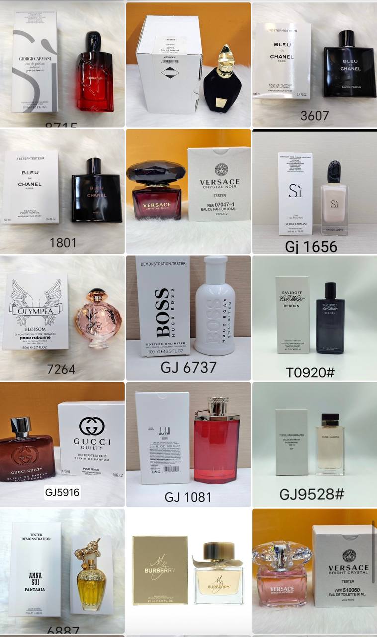 Tester Perfumes
Nice Quality 👌
40 dhs💚

Zain211
❤️❤️❤️
