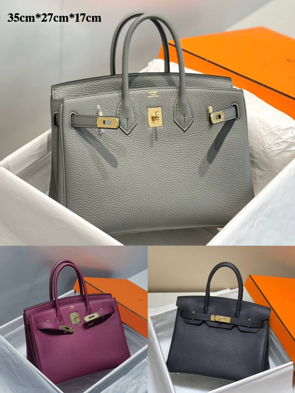 HERMES BIRKIN 

35CM 

GOOD QUALITY 

120 DHS🇦🇪🇦🇪🇦🇪

Zain295
♥️♥️♥️