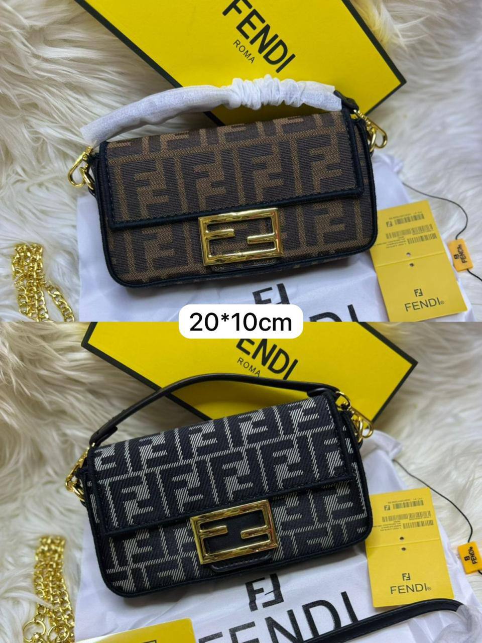 ❤️ Fendi Small baguette
1️⃣ First quality +🎁
Size : 20 * 10 cm
80 dhs🌺
with box🎁

Zain115
♥️♥️♥️