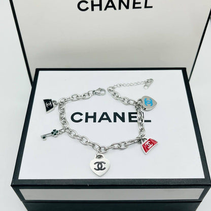 New arrival Chanel stainless steel bracelet 
40 dhs✅✅
50 dhs✅✅ with normal box

Zain243
♥️♥️♥️