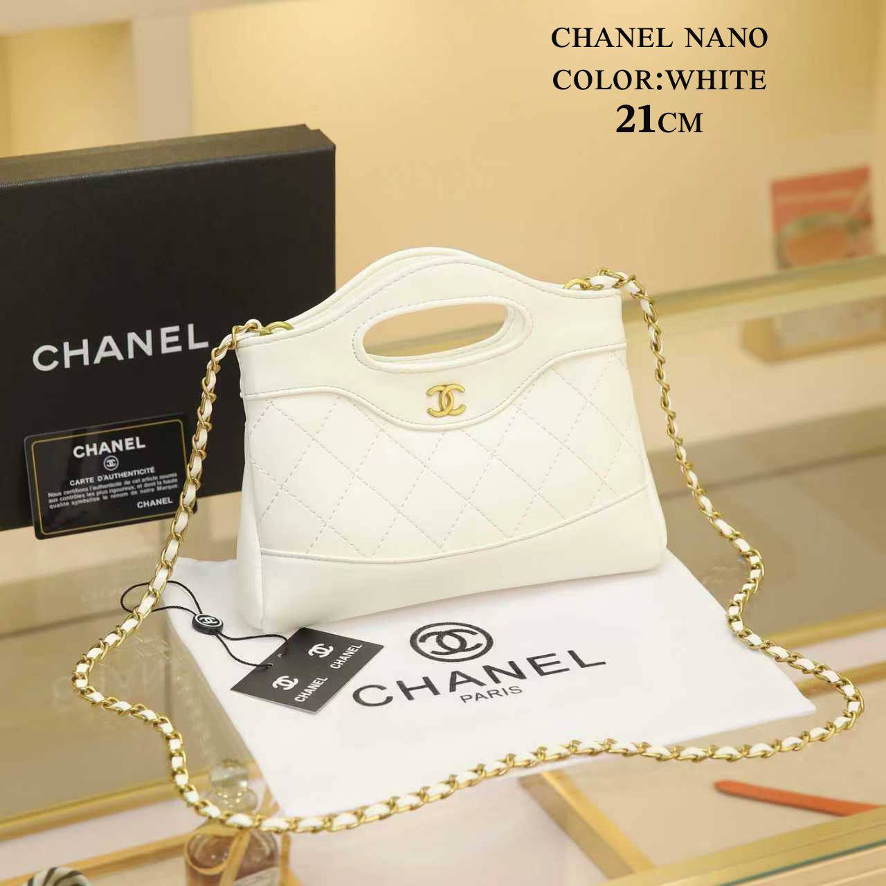 Chanel ɴᴀɴᴏ 𝟑𝟏 ʙᴀɢ
ᴄʀᴏssʙᴏᴅʏ ɢᴏʟᴅᴄʜᴀɪɴ
ᴡɪᴛʜʙᴏx
🎁🎁🎁

ʟᴇᴀᴛʜᴇʀ
sɪᴢᴇ:𝟐𝟏ᴄᴍ
95 dhs✅

Zain56
♥️♥️♥️