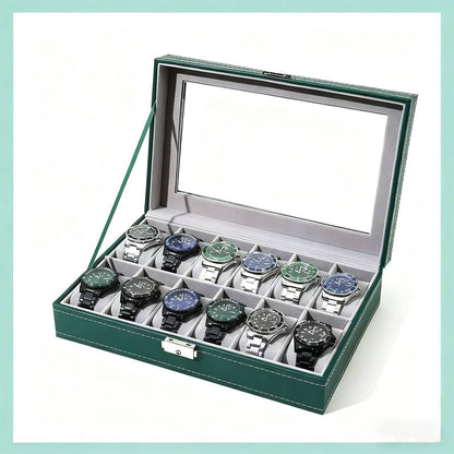 Watch storage box new came good quality 
130 dhs🪙💚

Zain39
♥️♥️♥️