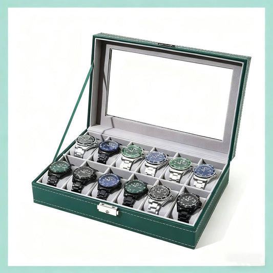 Watch storage box new came good quality 
130 dhs🪙💚

Zain39
♥️♥️♥️