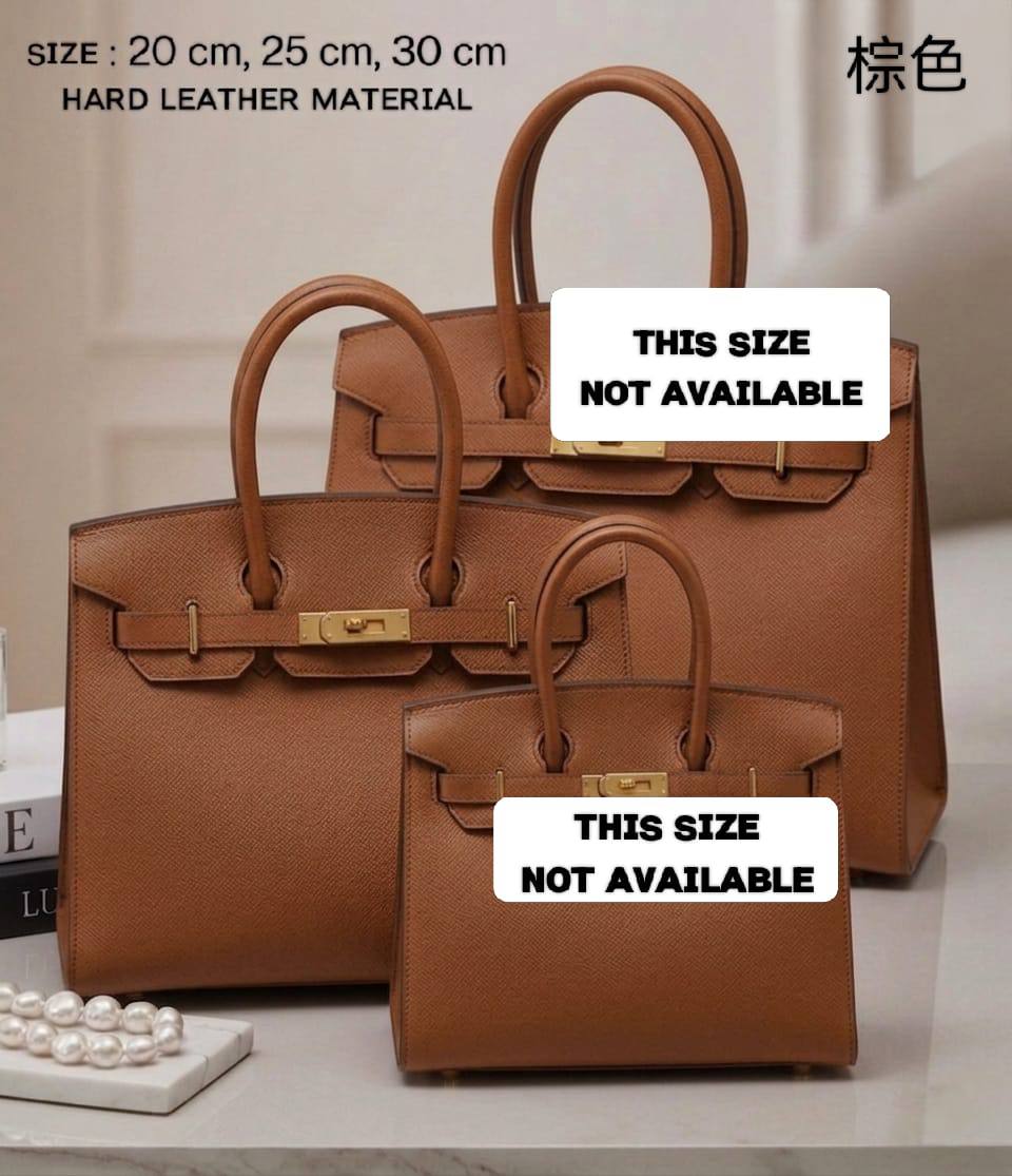 HERMES ʙɪʀᴋɪɴ
ʜᴀʀᴅ ʟᴇᴀᴛʜᴇʀ ᴍᴀᴛᴇʀɪᴀʟ
ɢᴏʟᴅ ʜᴀʀᴅᴡᴀʀᴇ
ᴡɪᴛʜ ʟᴏɴɢ ʙᴇʟᴛ sᴛʀᴀᴘ

sɪᴢᴇ 20 ᴄm Pʀɪᴄᴇ : *100 ᴅʜs* 

sɪᴢᴇ 25 cm Pʀɪᴄᴇ : *110 ᴅʜs* 

sɪᴢᴇ 30 cm Price : *120 ᴅʜs*

Zain31
♥️♥️♥️