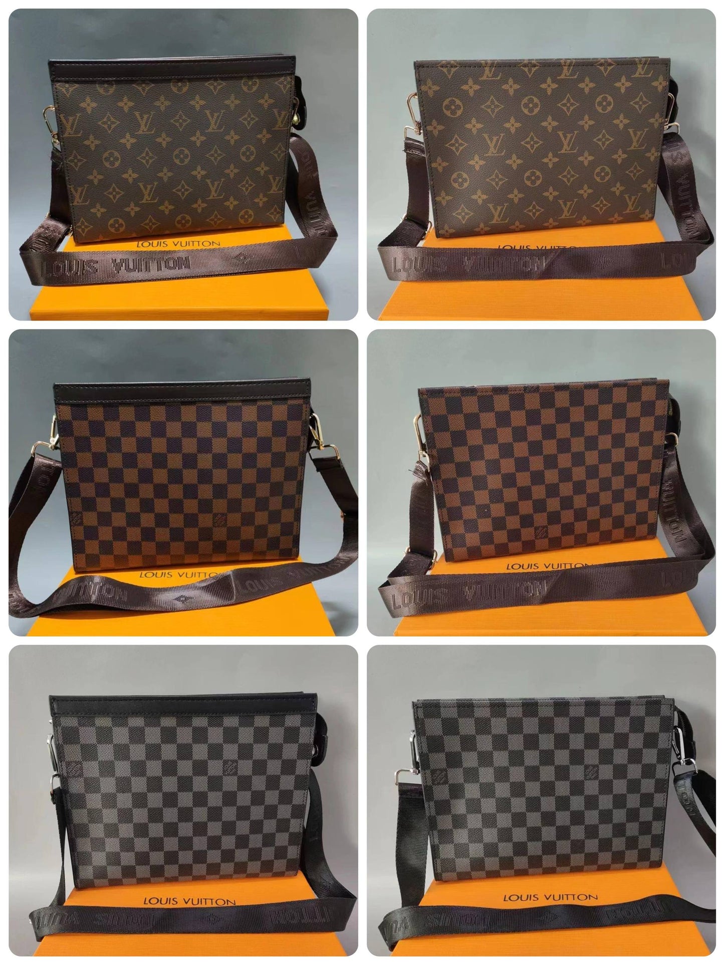 LV 
clutch with belt

Size: 26cm

With box 
🎁🎁🎁

65 dhs🗽

Zain50
♥️♥️♥️